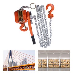 3/4 Ton Manual Chain Hoist Ratchet Type Come Along Puller 2 Hooks 10 FT Lift