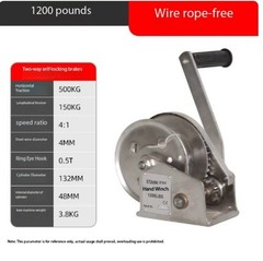 Manual Winch Crane Two-Way Self-Locking Manual Hoist Gear Drive