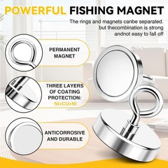 DIYMAG Neodymium Fishing Magnets, 150lbs 36mm(1.42 inches), Single Hole