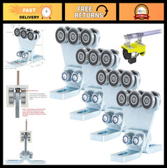 Electric Hoist Trolley Assembly – 6 Wheel Rollers for Garage Hoist Systems, Fits