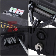 2-in-1 Portable Electric Hoist Power Winch 1100 lbs Wired Remote Control 1500W