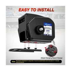Nilight Boat Trailer Winch 3500 lbs Portable Electric Boat Winches 12 V DC Ma…