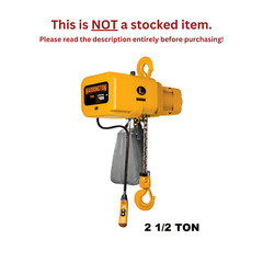 HARRINGTON NER ELECTRIC CHAIN HOIST, 2 1/2 TON CAPACITY