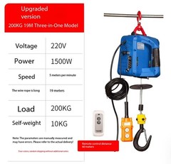 Micro Electric Hoist 220v Crane Lifting Motor Wireless Remote Control Elevator