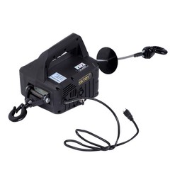 2-in-1 Portable Electric Hoist 1100lbs Power Winch Wired Remote Control 1500W