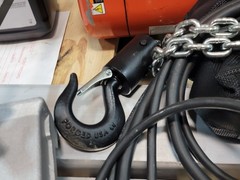 CM Model F 1/2 ton Electric Hoist, 16 fpm 4.8 mpm w/ stand