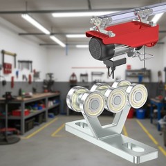 6 Wheel Hoist Trolley Assembly for Electric Hoist – Durable and Silent Operation