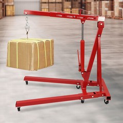 2 Ton Folding Engine Hoist Heavy Duty Engine Hydraulic Shop Crane 4 Level Adjust