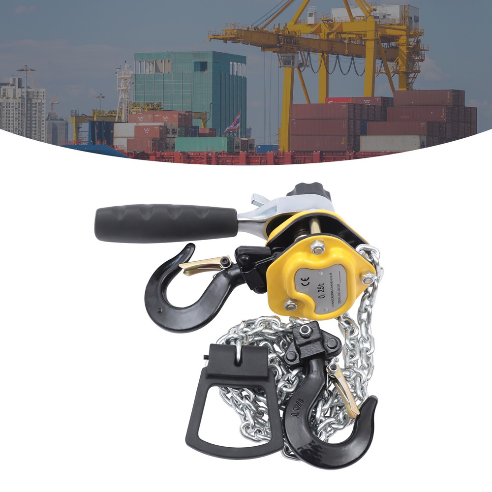 1/4 Ton Lever Block Chain Hoist Come Along Puller Ratchet Type 5FT Lift 550Lbs