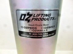 NEW! OZ Lifting Products Pedestal Base for OZ Steel Davit Crane Series- # OZPED3