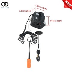 1100LBS 3-in-1 Electric Hoist Dual Remote Overload Protection For Garage