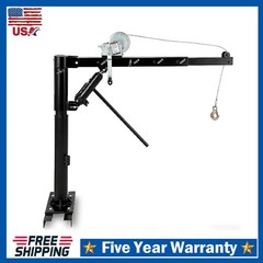Hydraulic Pickup Truck Crane 1000lbs Manual Winch Hoist Lifting with 360° Swivel