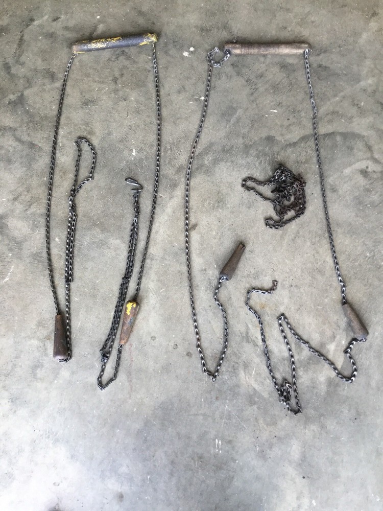 INGERSOLL-RAND ARO PNEUMATIC AIR CHAIN HOIST Lever Control Up Down Knobs, Chains