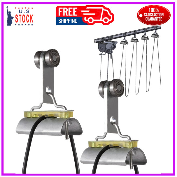 Cable Trolley for Electric Hoist Cable,C Track Rail Festoon Cable Trolley System