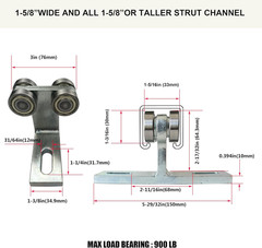 Electric Hoist Installation Roller Trolley 4 Wheel Trolley Assembly Silent for u