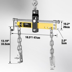 YELLOW JACKET Engine Load Leveler 1500lbs Steel Engine Hoist Shop Crane Acces…