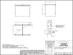 GORBEL SHOP CRANE – 1/2 TON CAPACITY, HEIGHT 10 FT, BRIDGE LENGTH 11 FT
