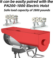 6 Wheel Hoist Trolley with Rollers – Strut Trolley Assembly for Electric Hoist –