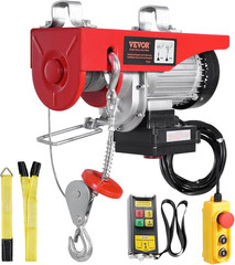 1320 lbs 120V Electric Winch Hoist w/ 328Ft Wireless & 14Ft Wired Remote Control