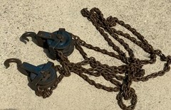 Harrington Differential Chain Hoist Vintage Cast Iron Pulley 10-A 1/4 Ton USA