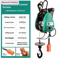 180kg wire-controlled, 30m steel wire rope, 220V portable hoist, hanging type