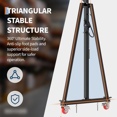 2 Ton 4400 LBS Adjustable Gantry Crane Portable Steel I Beam Shop Hoist Garage