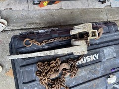 Vintage Tug It 1 1/2 Ton Ratchet Chain Hoist Winch Rigging Puller Lift Used