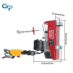 110V Motorized Hoist 440LB Overhead Lifting System with 14FT Remote Control