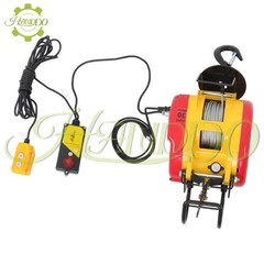 2-in-1 Portable Electric Hoist Winch 1100LBS Wired / Wireless Remote Control
