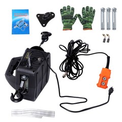 2-in-1 Portable Electric Hoist Power Winch 1100 lbs Wired Remote Control 1500W