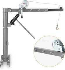 1000 lbs Pickup Truck Bed Crane Hoist | Heavy Duty Steel Manual Lift Jib Crane |