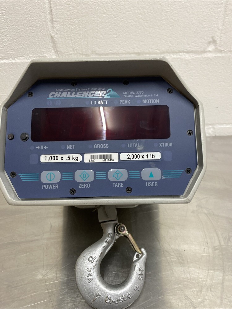 Measurement Systems International Challenger 2 2000LB Digital Crane Scale 3360