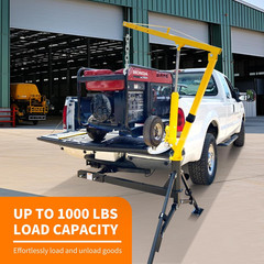 70238 Hydraulic Receiver Hitch Mounted Crane – 1000 Lb. Capacity – Portable Swiv