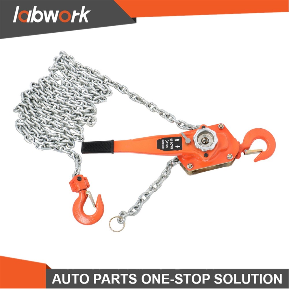 Labwork 3 Ton/ 6600lbs Lever Block Steel Chain Hoist Wrench Hoist 20ft G80 Chain