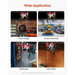 Uimoso Electric Hoist 440lbs Lift with Wireless Remote Control, 480W 110V