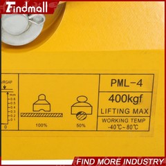 Findmall 880lbs/400kg Lifting Capacity Magnetic Lifter 2.5 Safety Factor Yellow