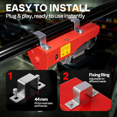 Electric Hoist, 110V 1320 Lbs Winch with Remote Control, Zinc-Plated Steel Wire