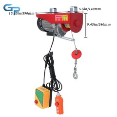 1320 lbs Electric Lift Hoist Wireless + Wired Dual Control for Warehouse Factory