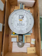 DILLON P 500 500 LB HANGING CRANE DIAL FACED SCALE WITH SHACKLE & HOOK BOXED