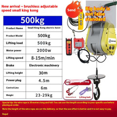 Brushless Inverter Small Diamond Electric Hoist 220v Crane Lift Adjustable Speed