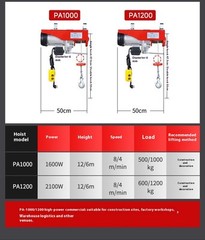400kg600KG Small Lift Lifting Crane 220V Household Winch Winch Hoist