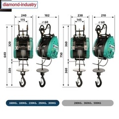360kg wire-controlled, 30m steel wire rope, 220V portable hoist, hanging type