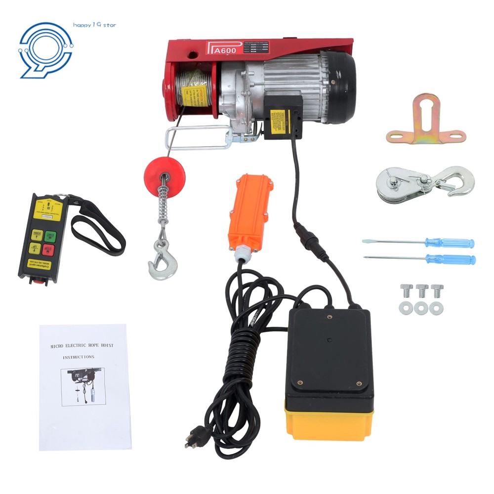 1320 lbs 110V Electric Winch w/ 328 ft Wireless & 14 ft Wired Remote Control