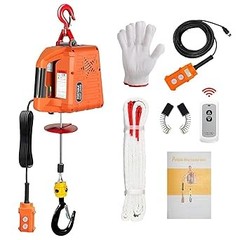 3 in 1 Electric Hoist Winch 2200 lbs 110V Orange