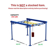 GORBEL WORKSTATION BRIDGE CRANE – 250 LB CAPACITY, GLCS-FS-250-10-23-10