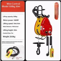220V DomesticSuspended MiniElectricHoist 0.5 Tonne Lifting AirConditioning Hoist
