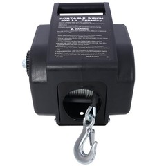 12V Trailer Winch 5000lb – Reversible Boat Winch w/ Galvanized Rope & Remote