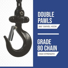 Strongway Manual Chain Hoist, 2200-Lb. Capacity, 20ft. Lift