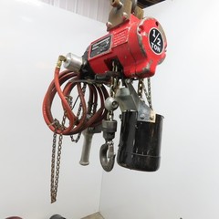 ARO 7756E-2C10-C6 1/2 Ton Air Hoist 10′ Travel Pendant Operated Missing Hook