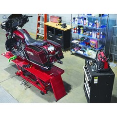 Strongway Steel Hydraulic Motorcycle Lift, 1100-Lb. Capacity, Model#